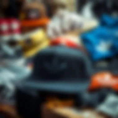 Adidas Snapback in Streetwear Context Adidas snapback displayed among various streetwear items