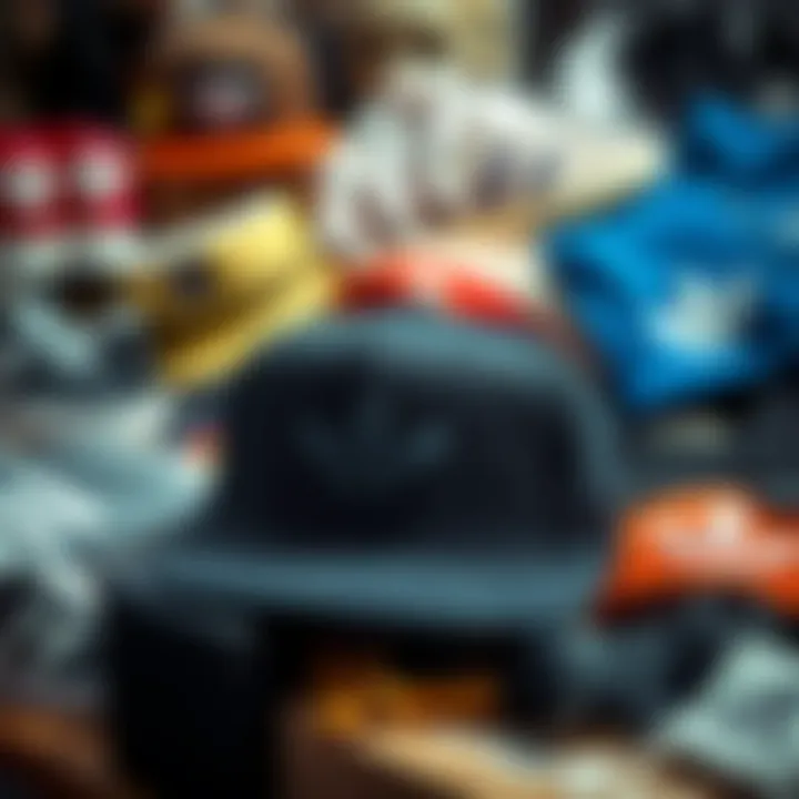 Adidas Snapback in Streetwear Context Adidas snapback displayed among various streetwear items