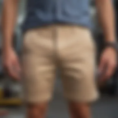 A well-fitted pair of chino shorts on a tailored mannequin