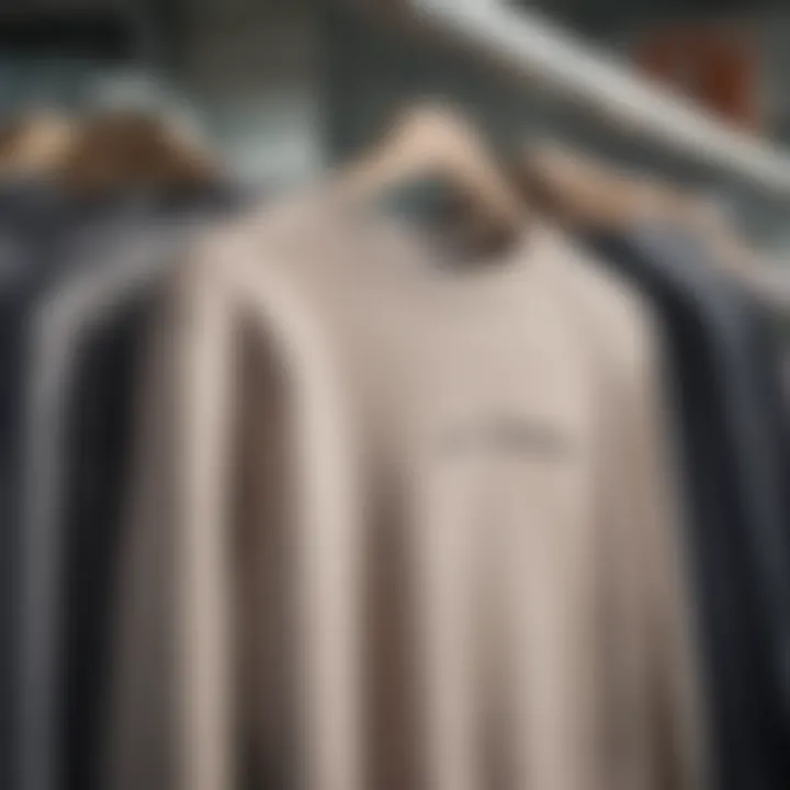 Close-up of a well-fitted crewneck sweatshirt on a mannequin