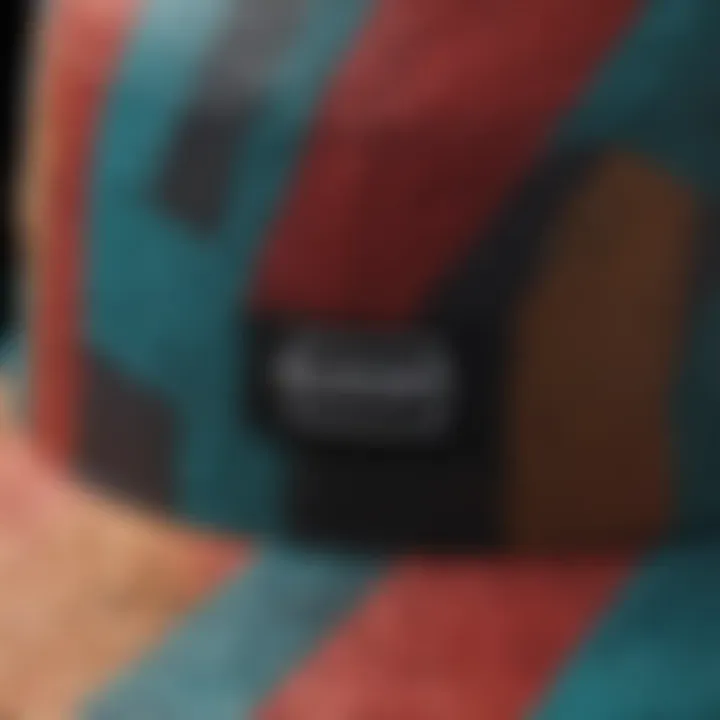 Close-up of the texture and design of a Cross Colours bucket hat