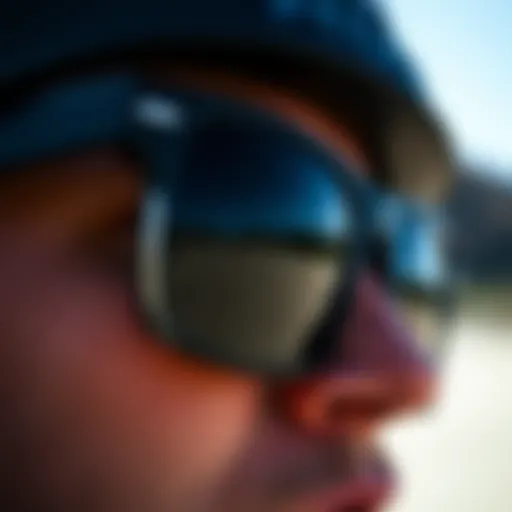 Close-up of Cyrus sunglasses showcasing lens clarity and frame design