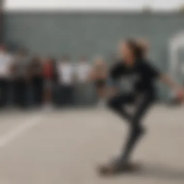 Group of diverse skaters wearing Vans x Lizzie Armanto shoes