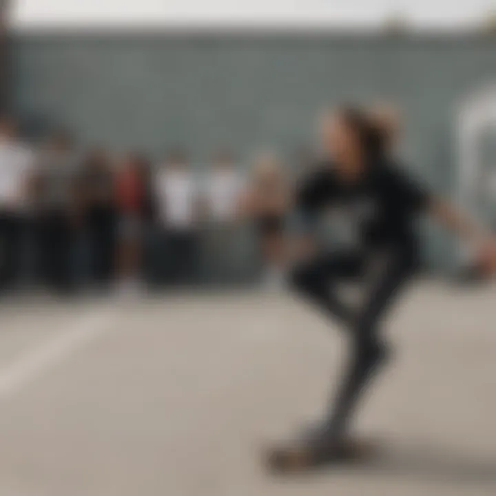 Group of diverse skaters wearing Vans x Lizzie Armanto shoes