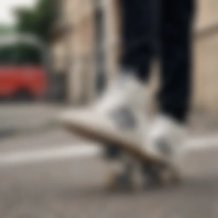 A stylish skateboarder showcasing Adidas gear