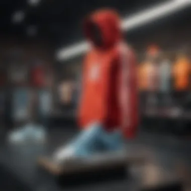 A vibrant display of Adidas skate apparel