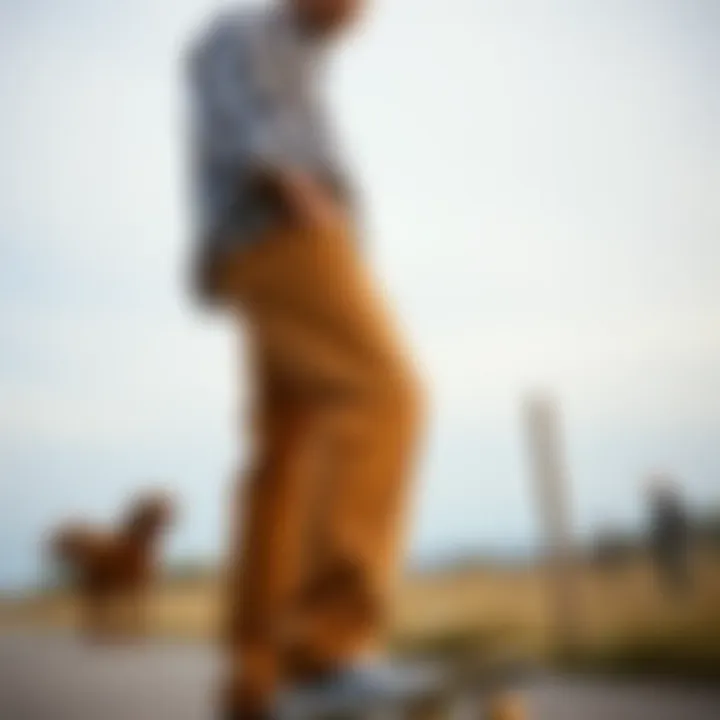 Vintage Inspiration of Baggy Jeans A vintage-inspired look emphasizing the historical trends of baggy jeans.