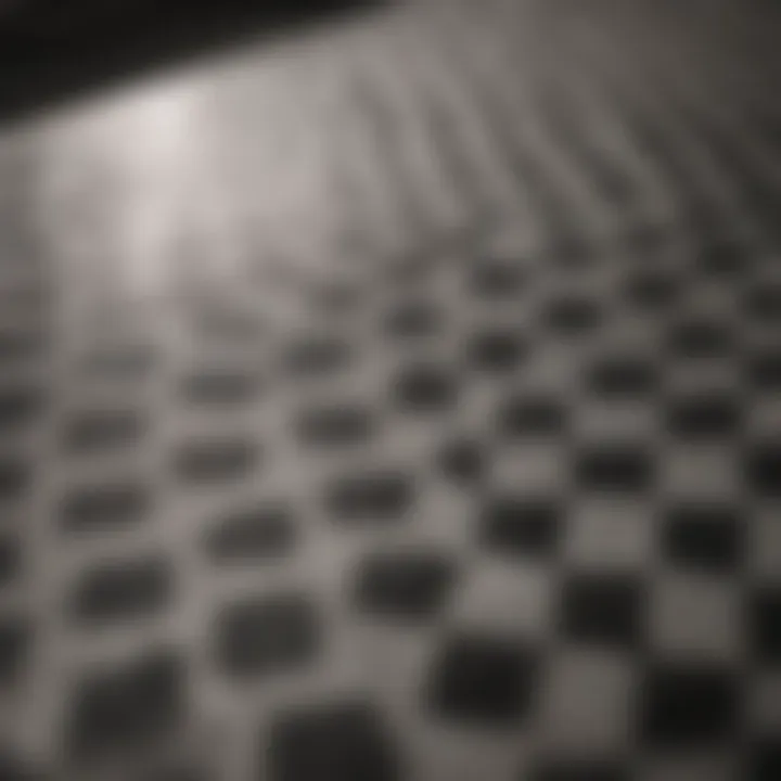 Close-up of checkerboard grip tape pattern