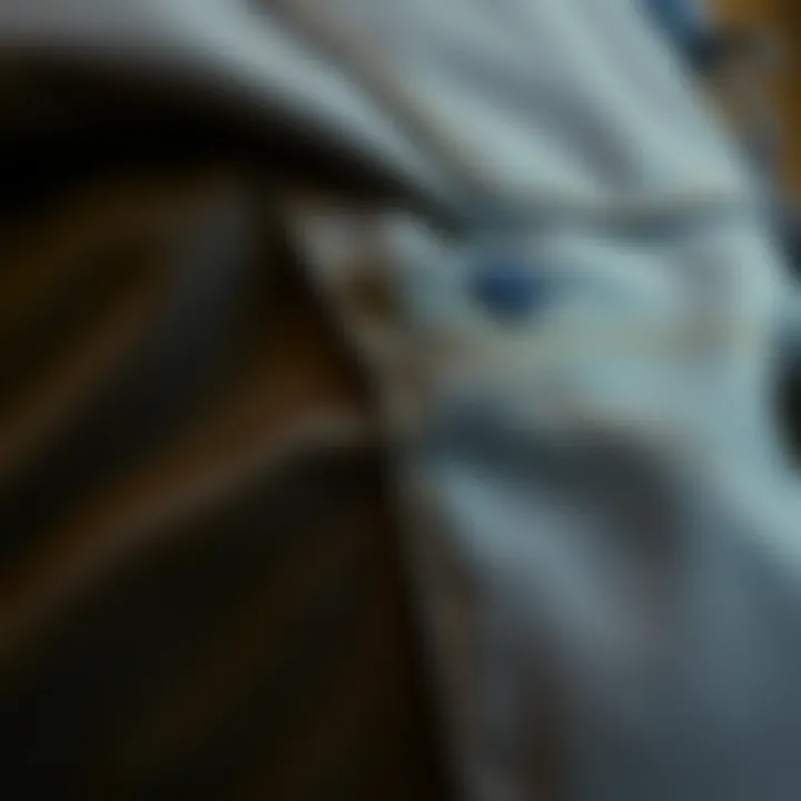 Quality Fabric and Stitching Fabric texture and stitching detail of Dickies pants.