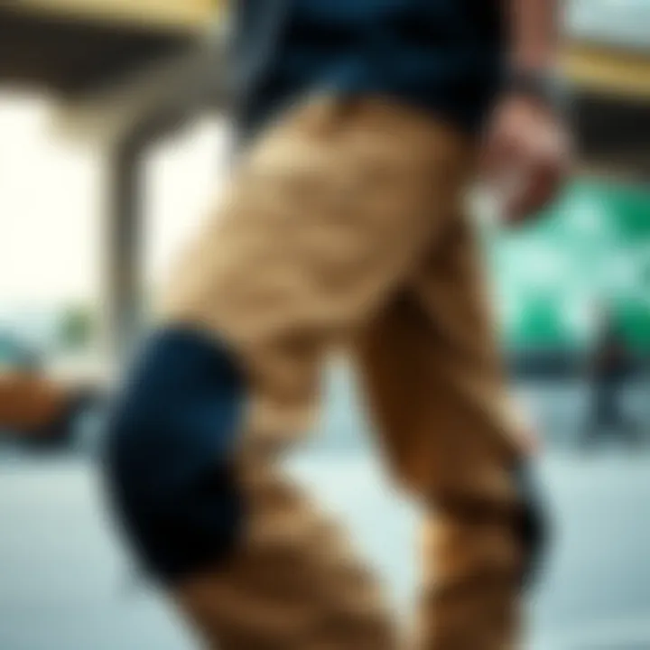 Urban Style with Cargo Pants Model wearing Dickies double knee cargo pants in an urban setting.