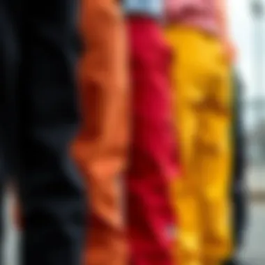 Color Variations of Dickies Work Pants Various color options of Dickies female work pants displayed together