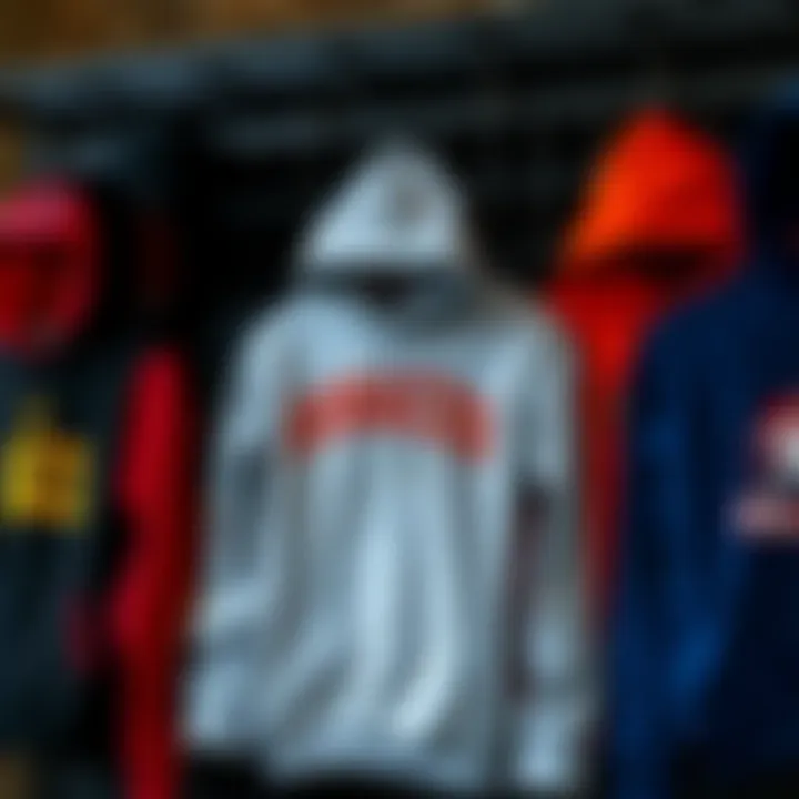 Diverse Styles of Men's Hoodies A collection of hoodies on display representing various styles and designs