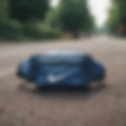 Stylish Nike fanny pack paired with skateboarding gear