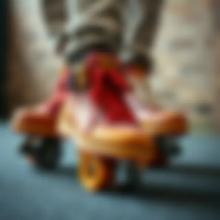 Aesthetic Diversity in Rolling Shoes Aesthetic options in rolling shoes with vibrant colors and patterns.