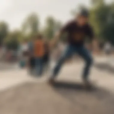 Skateboarding community gathering at a local skatepark, demonstrating the culture