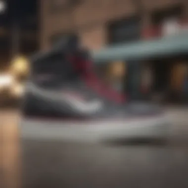 Close-up of Skechers innovative shoe technology for skaters