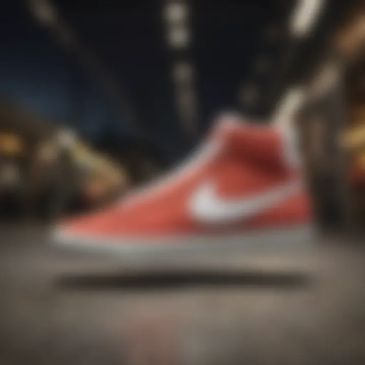 An online platform showcasing Nike Blazer Mid sneakers, highlighting the ease of purchase.