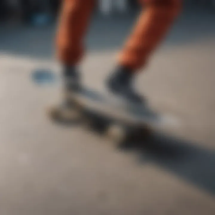 A skateboarder performing tricks while wearing a functional nylon web belt, emphasizing its performance during activities.