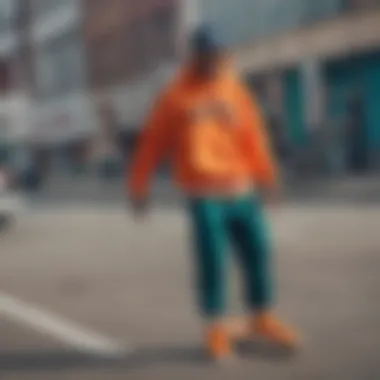 A vibrant color palette reflecting the diversity of urban streetwear