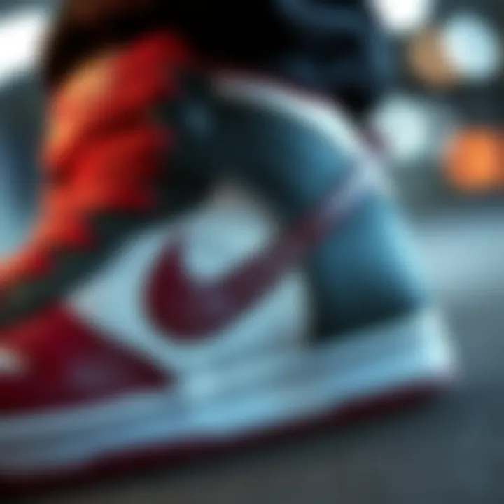 Performance Features of the Nike SB Dunk Mid Close-up of the performance features of the Nike SB Dunk Mid