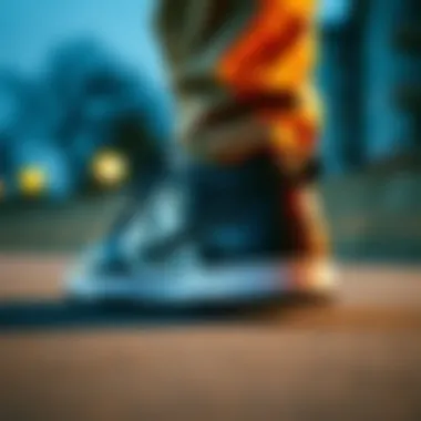 Nike SB Dunk Mid in Action Nike SB Dunk Mid worn in a skateboarding environment