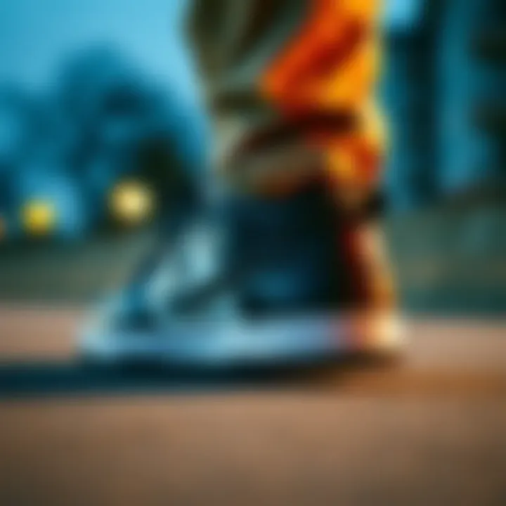 Nike SB Dunk Mid in Action Nike SB Dunk Mid worn in a skateboarding environment