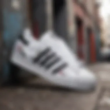 Collage of Adidas collaborations with graffiti and urban art