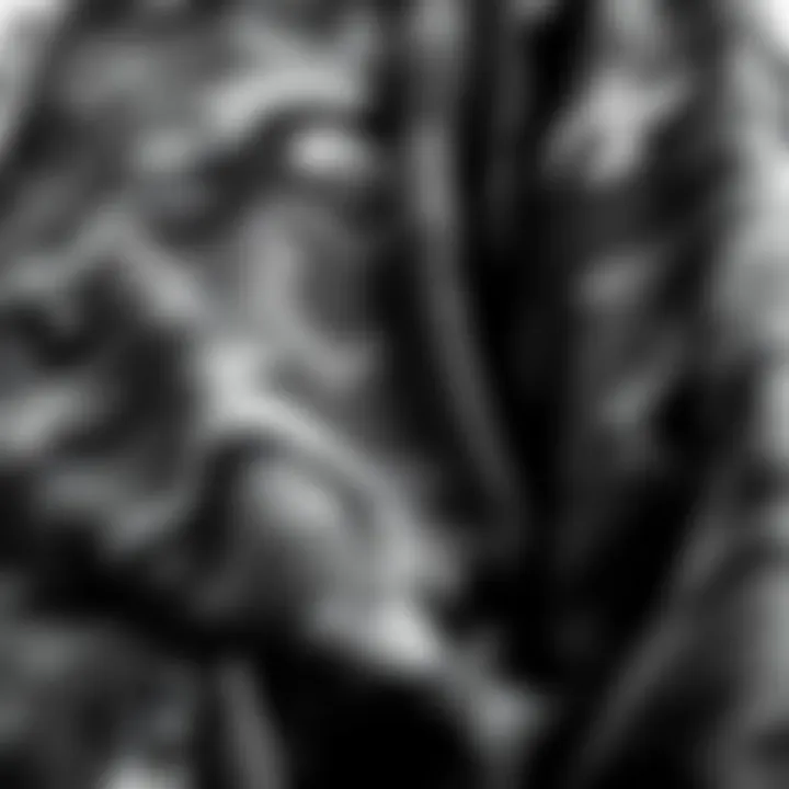 Texture of Gray Camouflage Hoodie Close-up of gray camouflage fabric texture