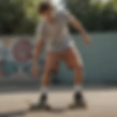 Skater demonstrating various styling options with shorts