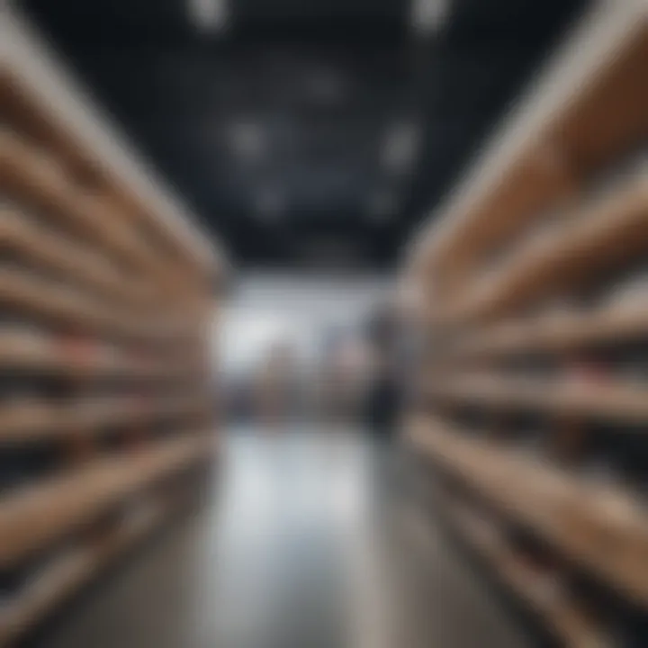 Interior view of the Vans store highlighting its unique design