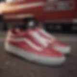Classic style of vintage Vans shoes showcasing their unique design
