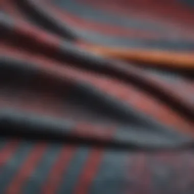 Close-up of fabric textures used in skater clothing