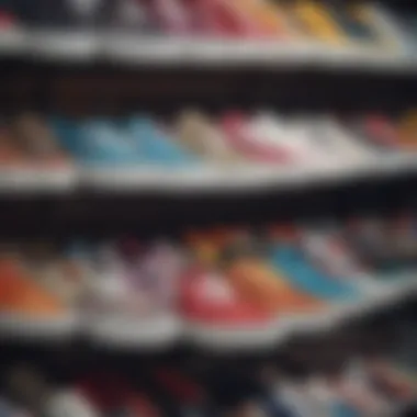 Diverse Designs of Vans Footwear A stylish display of Vans footwear in various designs and colors