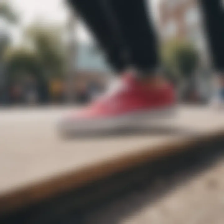 A group of individuals engaging in skate culture while wearing Vans