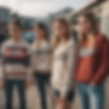 A group of friends enjoying a casual outing while wearing Vans sweaters.