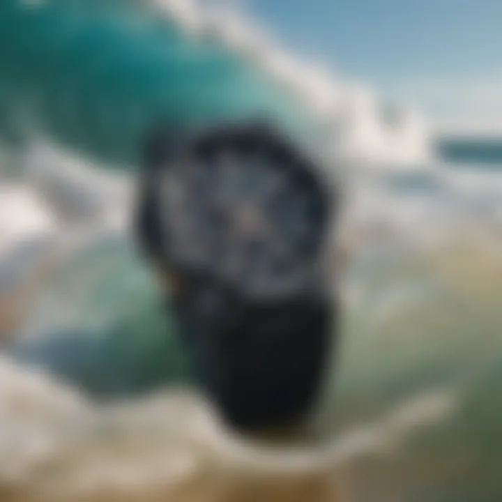 G-Shock surf watch against a vibrant ocean backdrop