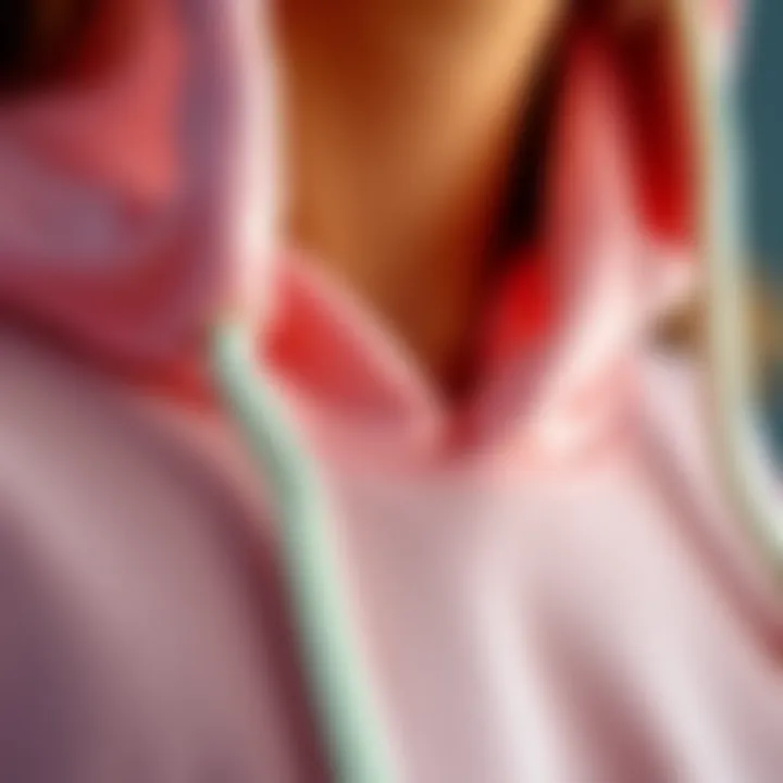 Quality Fabric in Hoodies Close-up of high-quality fabric used in women's hoodies