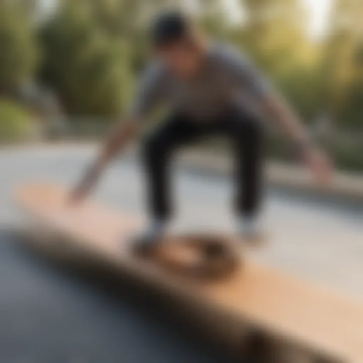 Skater performing tricks on a Landyachtz cruiser deck