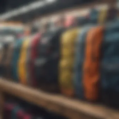 Diverse range of backpacks displayed in a shop