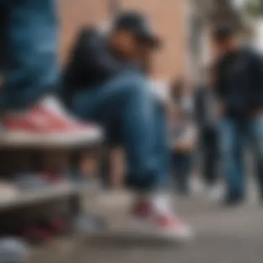 Engaged community members participating in a sneaker-related event