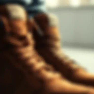 Design Features of Nike Suede Hightops Close-up of Nike suede hightops showcasing design details