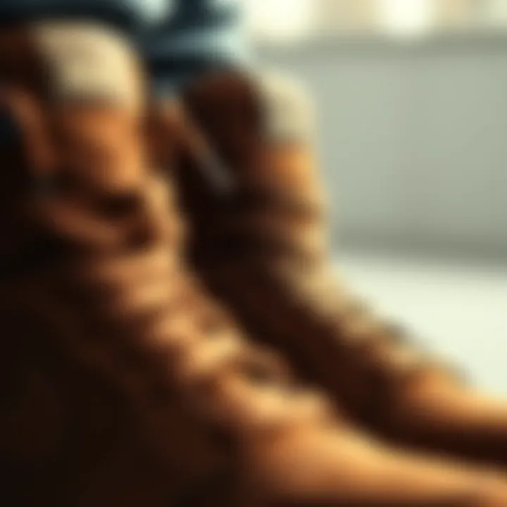 Design Features of Nike Suede Hightops Close-up of Nike suede hightops showcasing design details