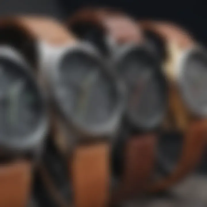 A collection of Nixon watches showcasing design variety