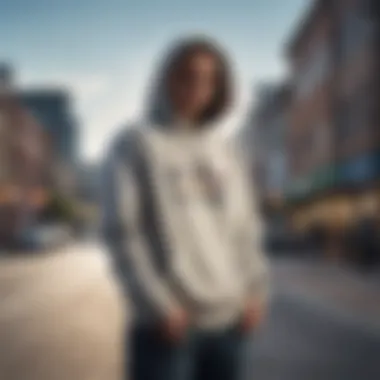 A skateboarder in action wearing a fashionable hoodie, showcasing comfort and style.