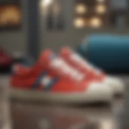 A vintage pair of skate shoes representing early designs
