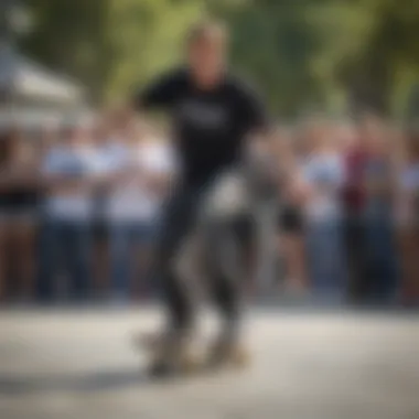 Tony Hawk participating in a charity skate event