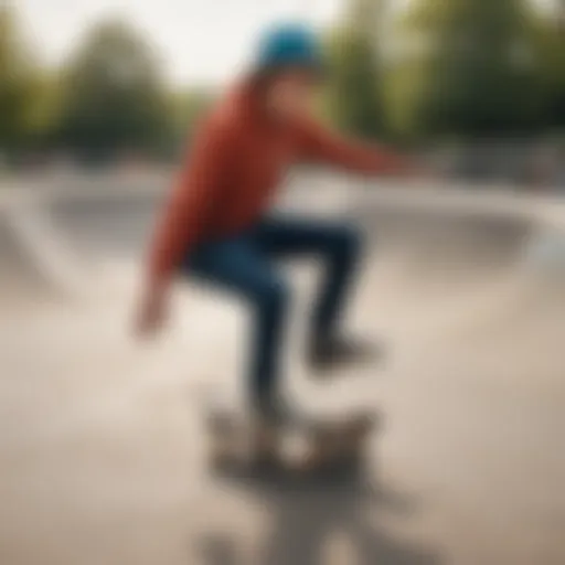 A vibrant urban skate park scene showcasing stylish skaters