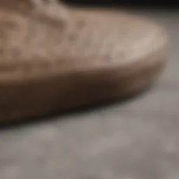 Close-up of Vans sole showcasing grip pattern