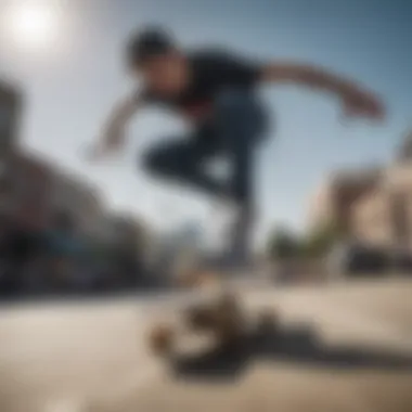 Skater performing a trick on a skateboard wearing Vans