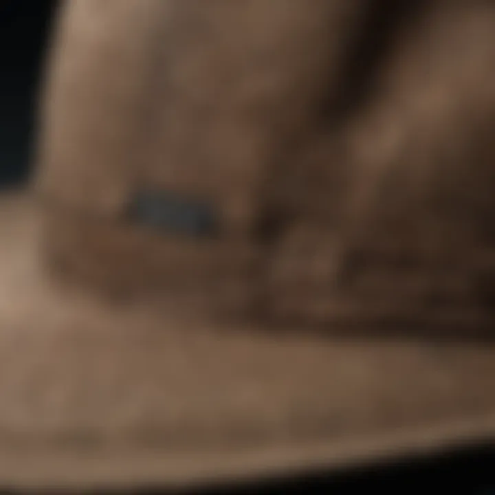 Fabric and Craftsmanship of the Vans Boonie Hat Close-up of the fabric and stitching details of the Vans boonie hat.
